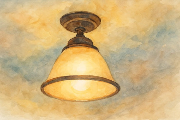 Suspension lumineuse en aquarelle