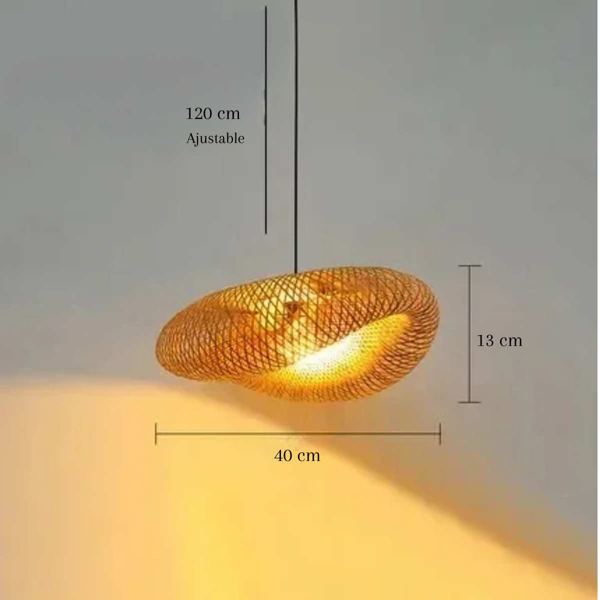 Luminaire suspension rotin - Arcadia