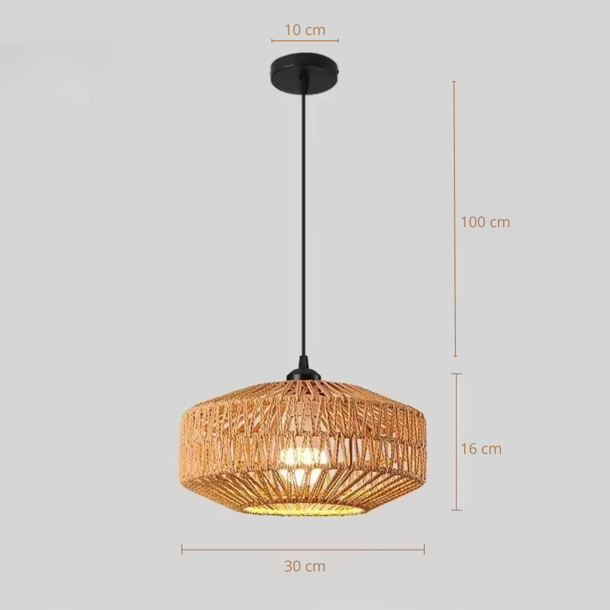 Luminaire plafonnier osier - Serenity