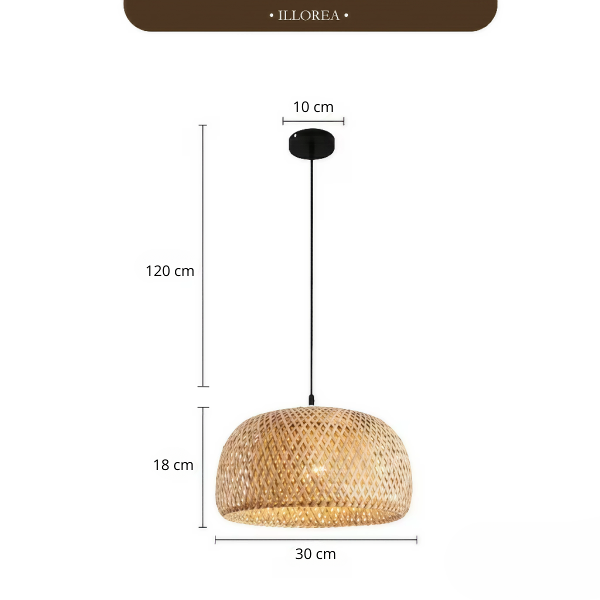 Luminaire plafonnier rotin - Radiant