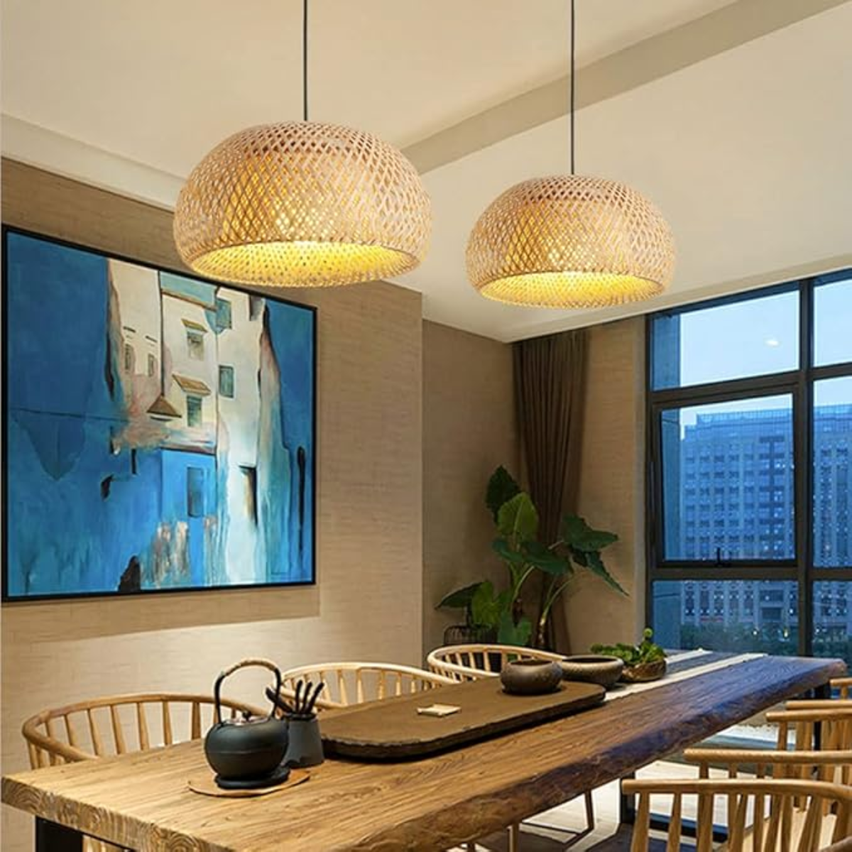 Luminaire plafonnier rotin - Radiant