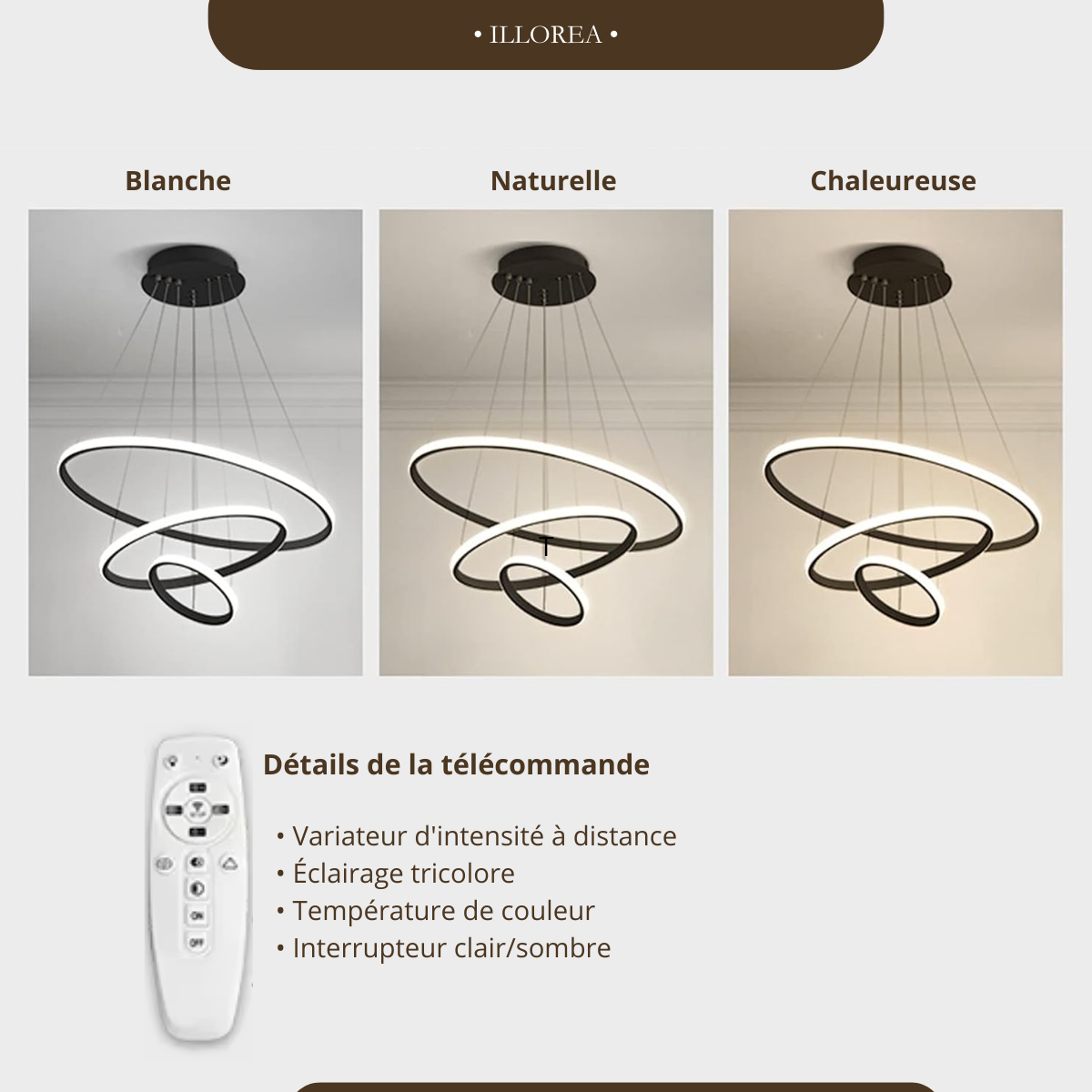 Lustre 3 cercles - Celestial