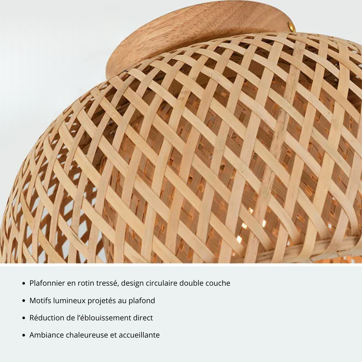 Petit plafonnier bambou - Arboris