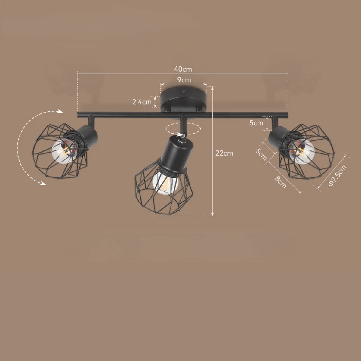 Plafonnier 3 spots - Apexia