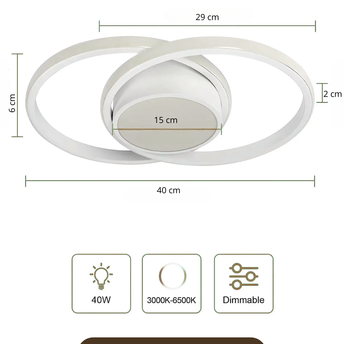 Plafonnier blanc moderne - Ivory