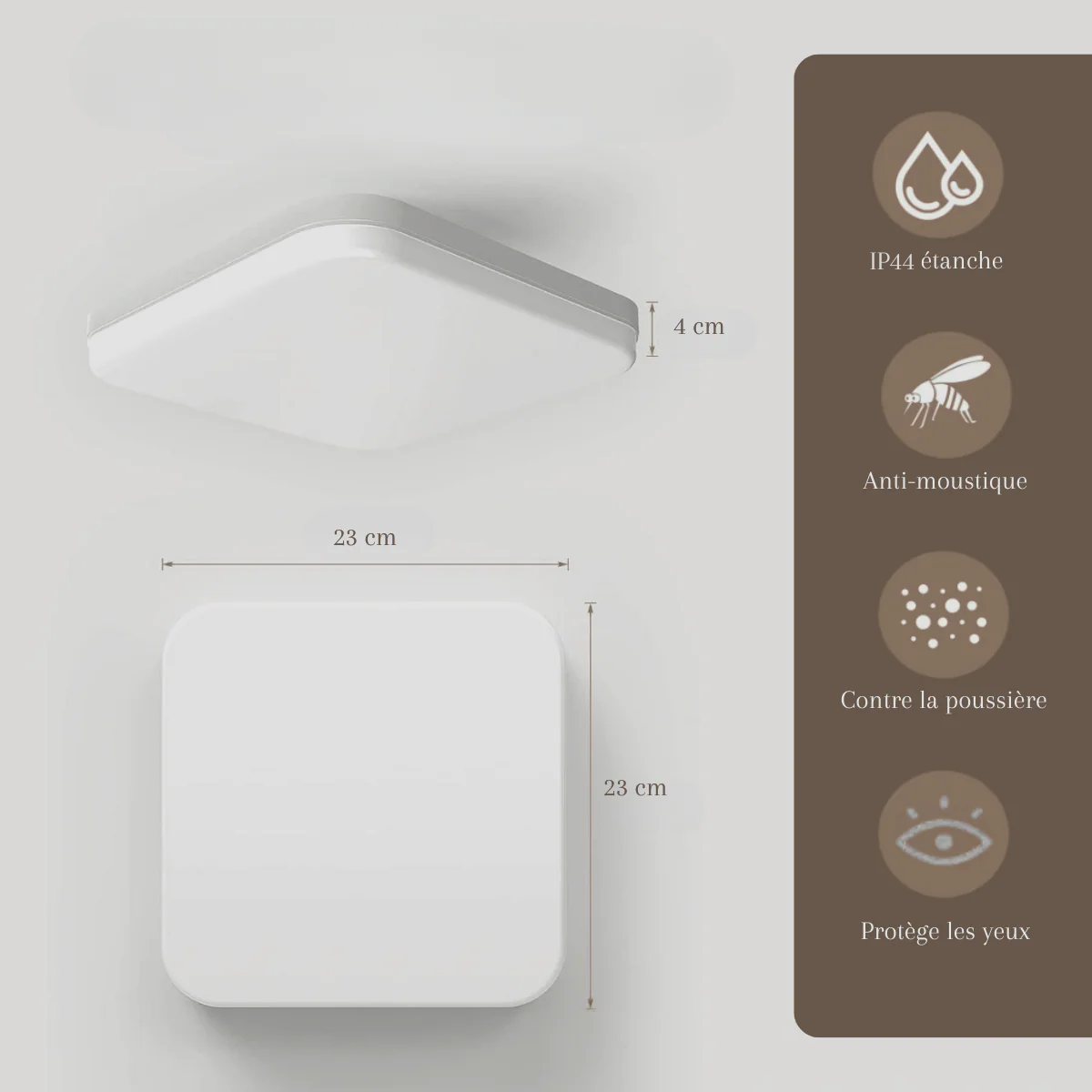 Plafonnier LED carré - Square