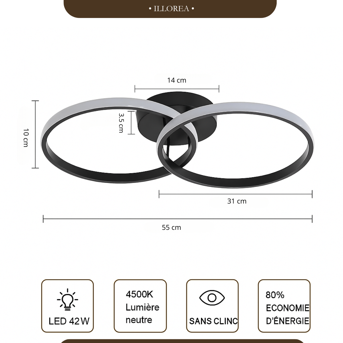 Plafonnier cercle lumineux - Radiance