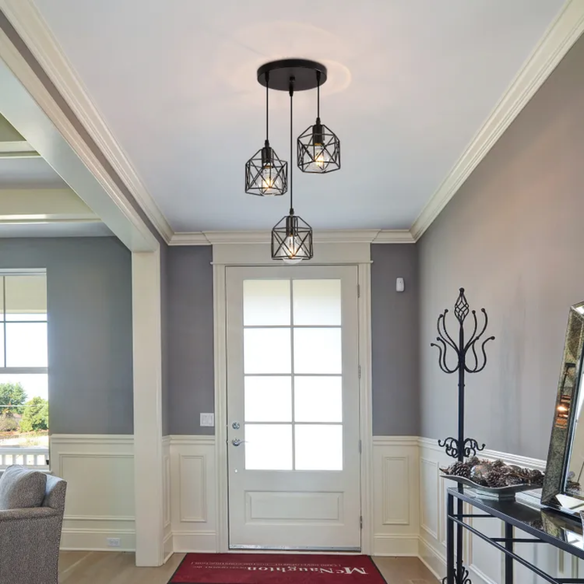 Plafonnier industriel noir en métal - Obscura