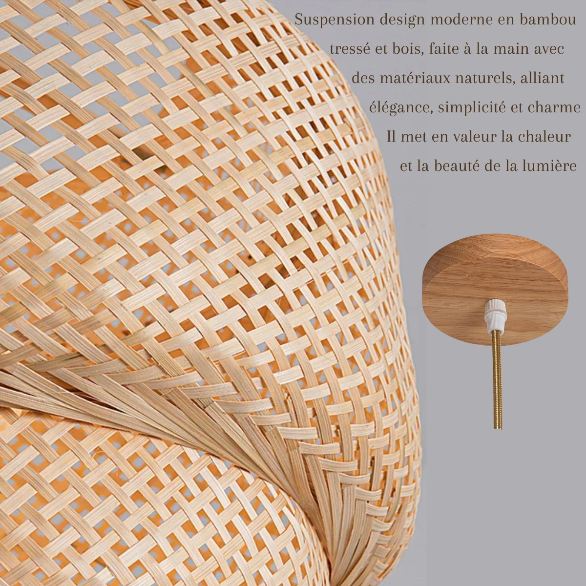 Plafonnier en bambou - Serenia