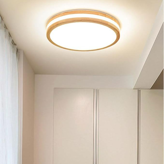 Plafonnier LED en bois - Nature