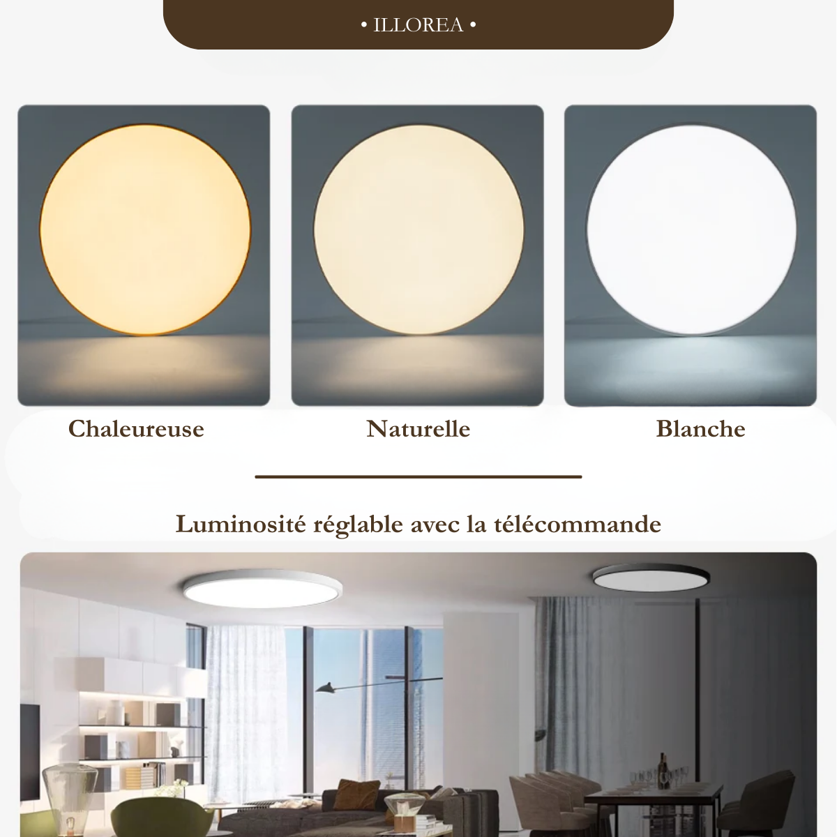 Plafonnier LED rond – Halo
