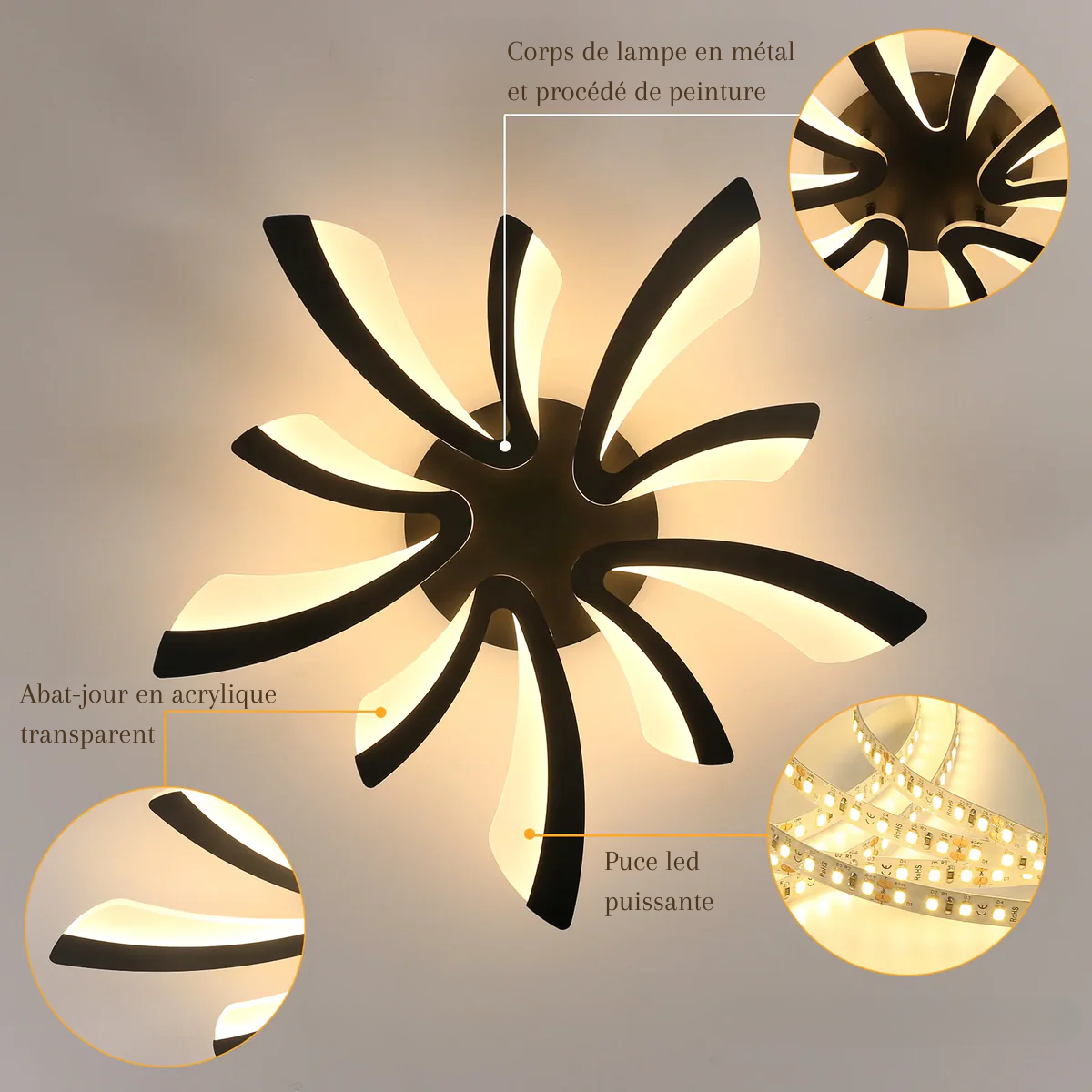 Luminaire LED plafonnier design - Eclipse