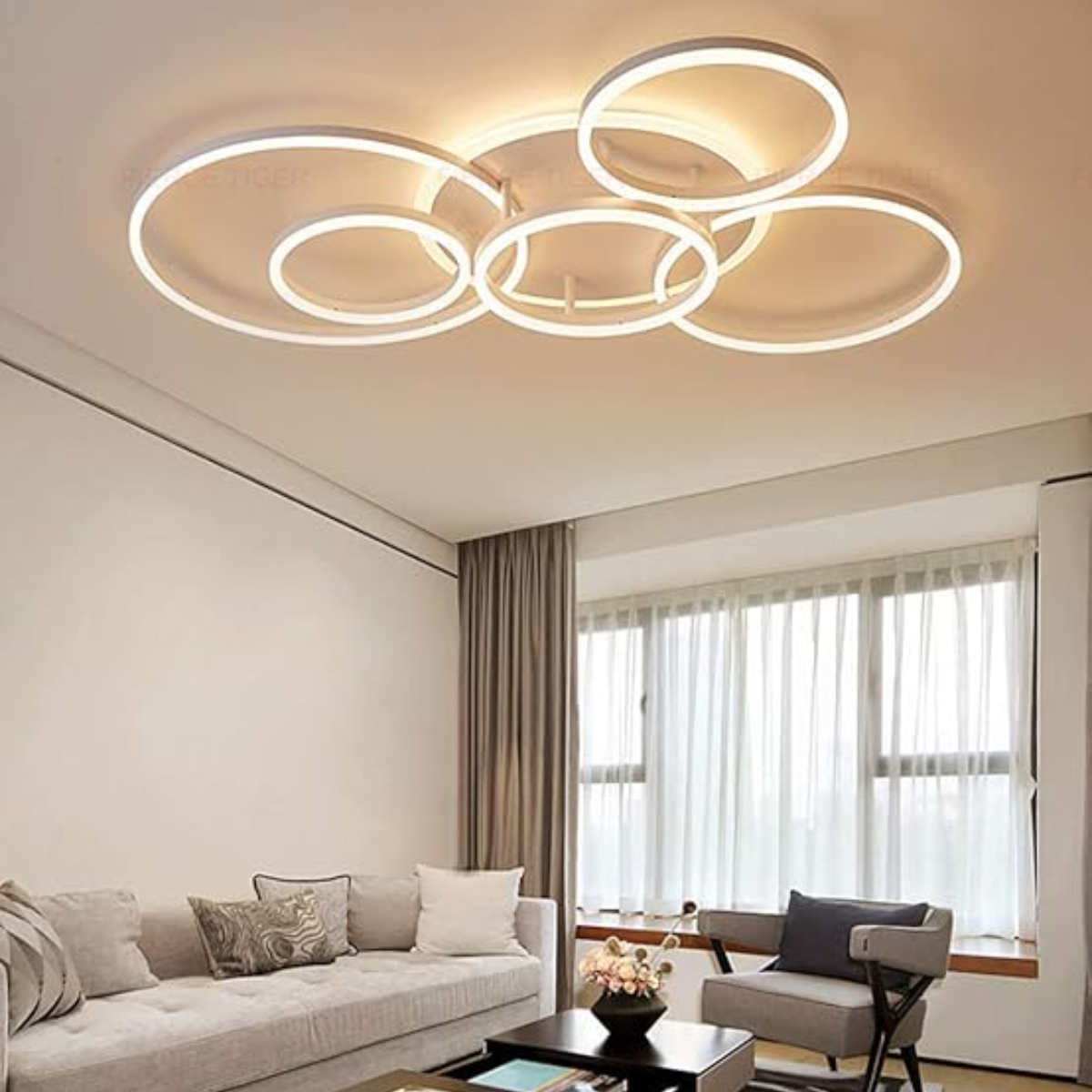 Plafonnier salon moderne LED - Polaris