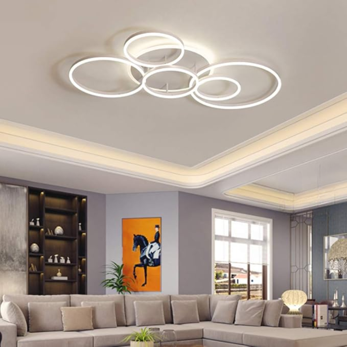 Plafonnier salon moderne LED - Polaris