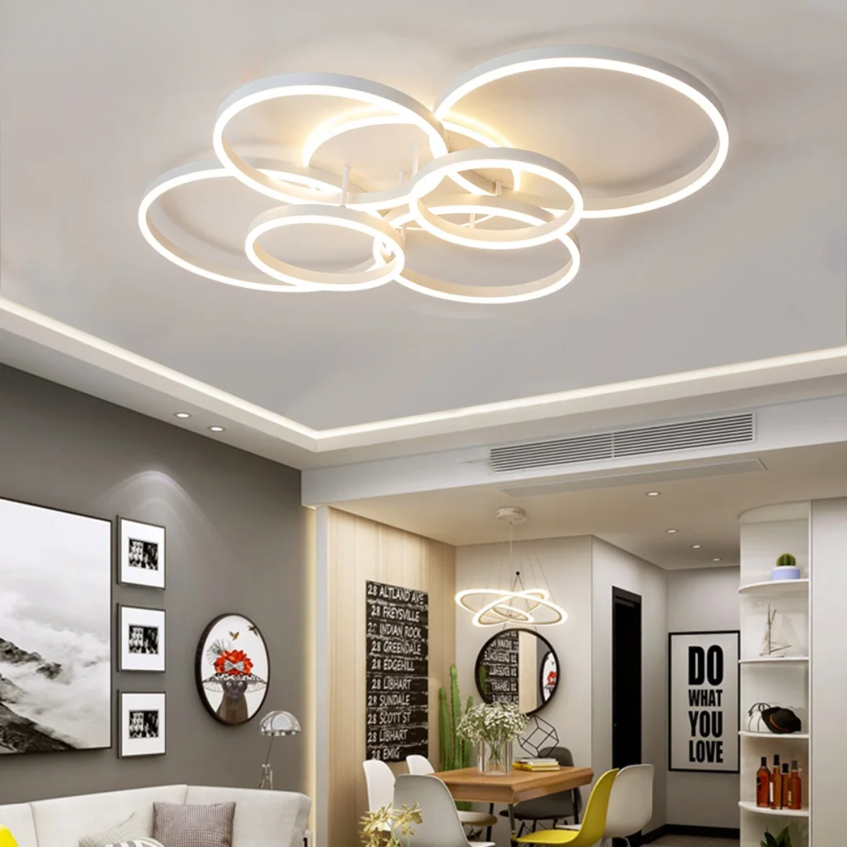 Plafonnier salon moderne LED - Polaris