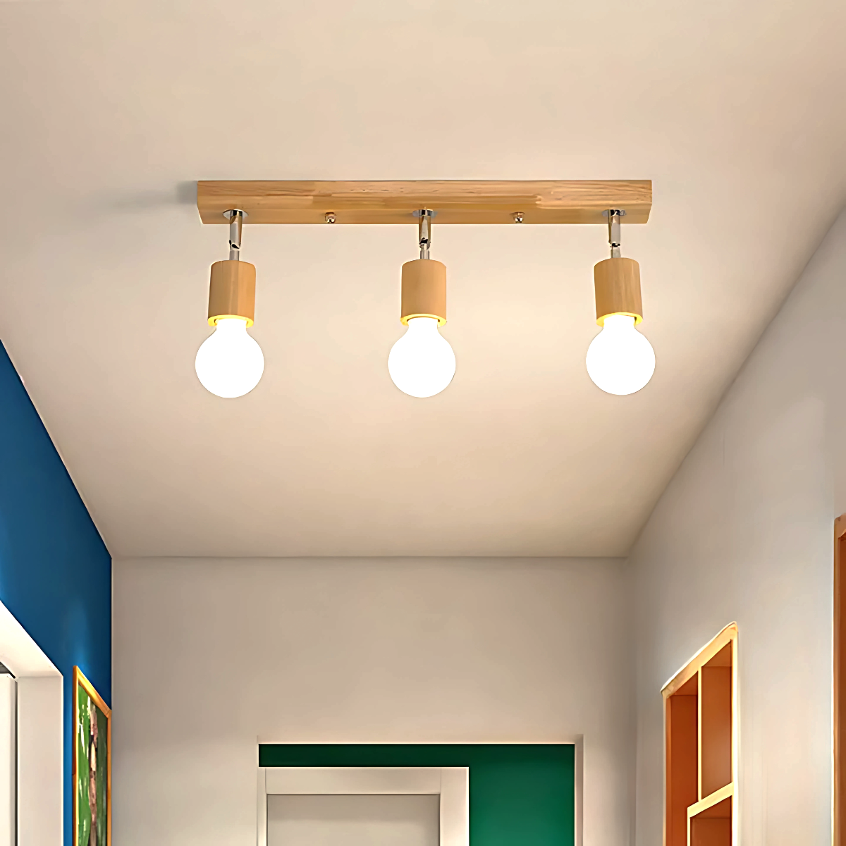 Plafonnier spot en bois - Sylvara