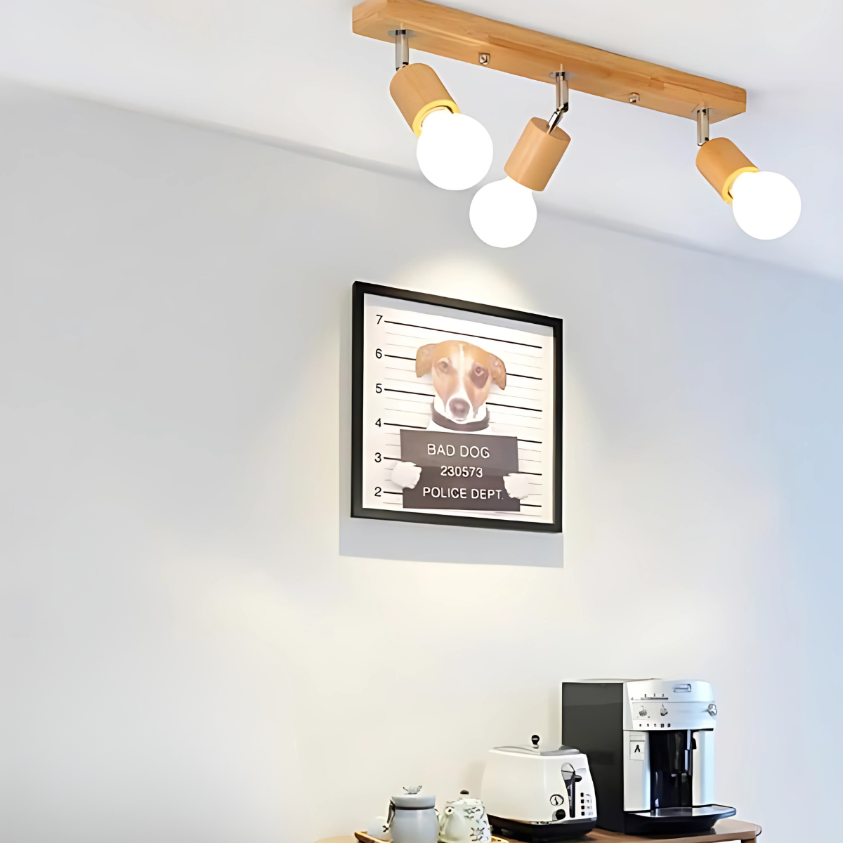 Plafonnier spot en bois - Sylvara