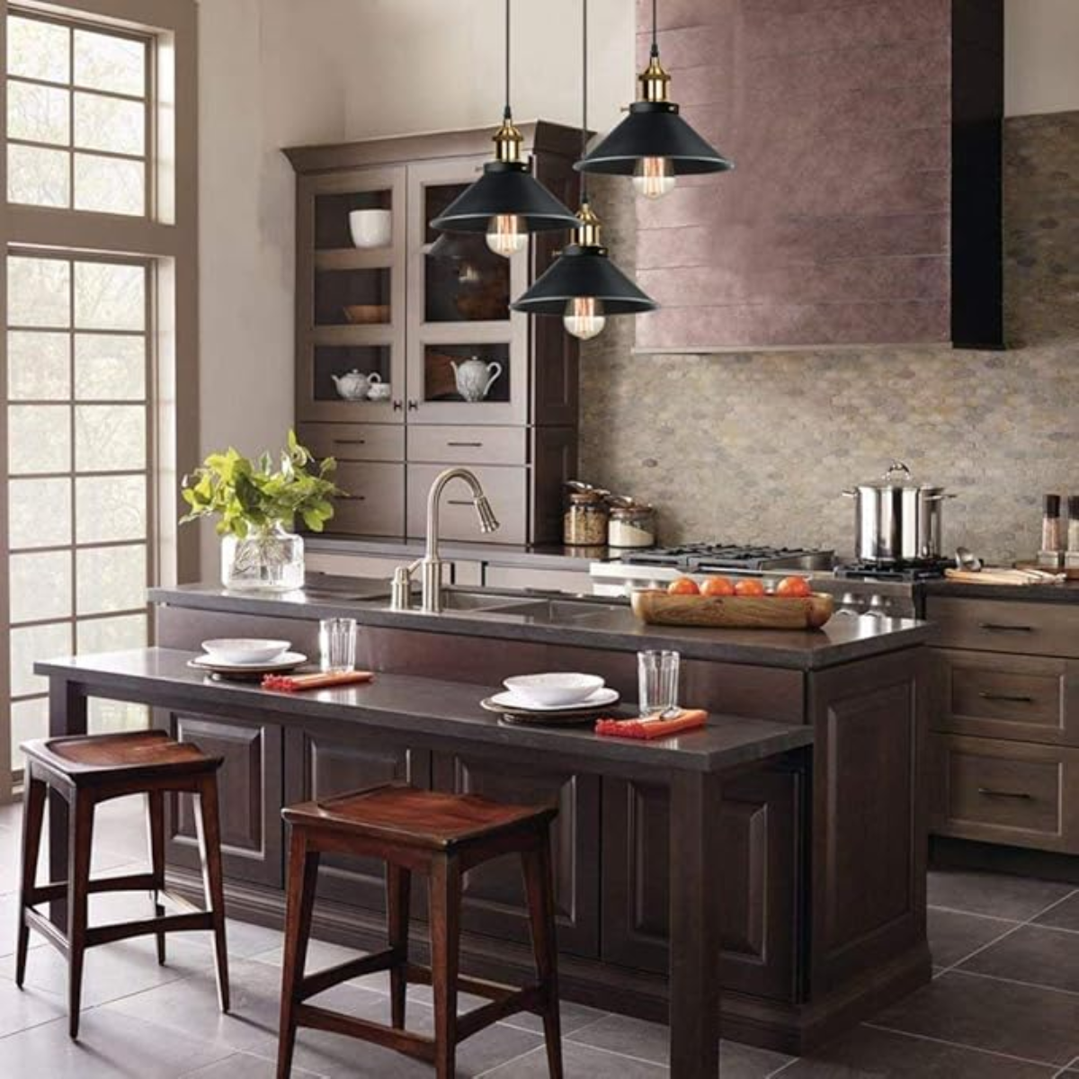 Plafonnier suspendu style industriel - Aureus