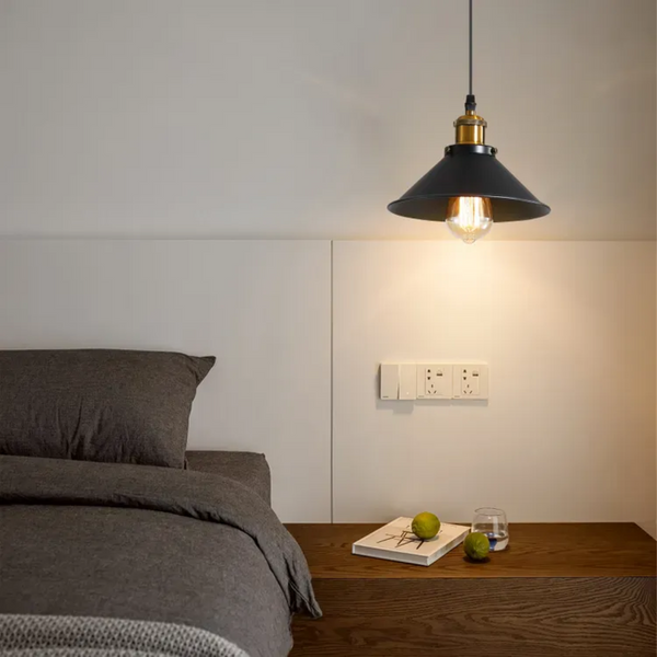 Plafonnier suspendu style industriel - Aureus