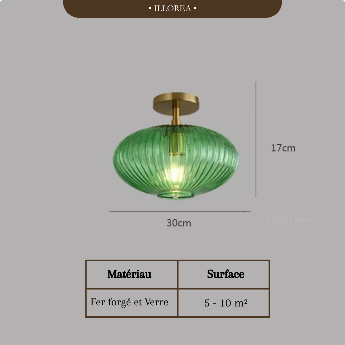 Plafonnier verre vintage - Ethereal