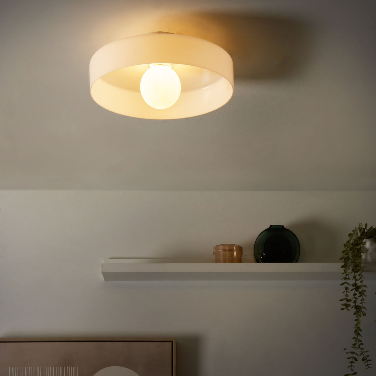 Plafonnier disque verre - Solenne