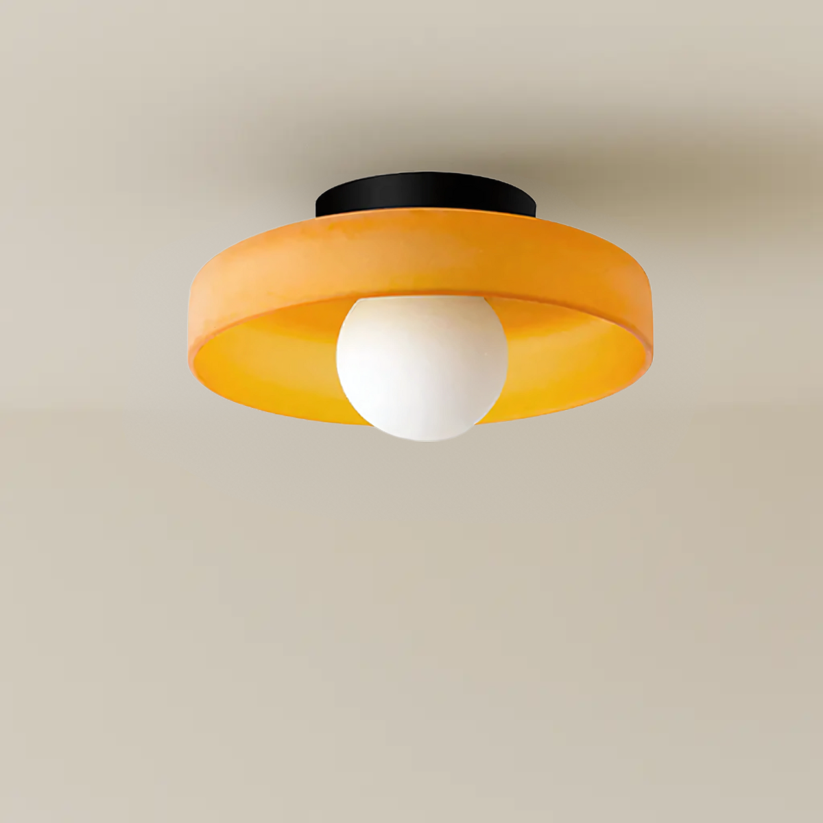 Plafonnier disque verre - Solenne