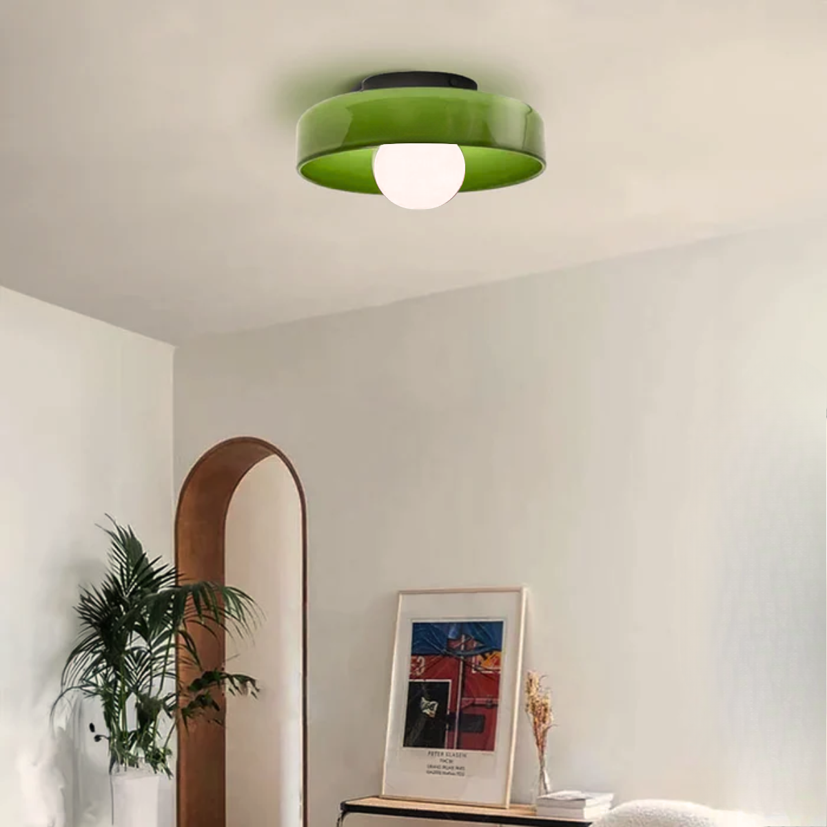 Plafonnier disque verre - Solenne