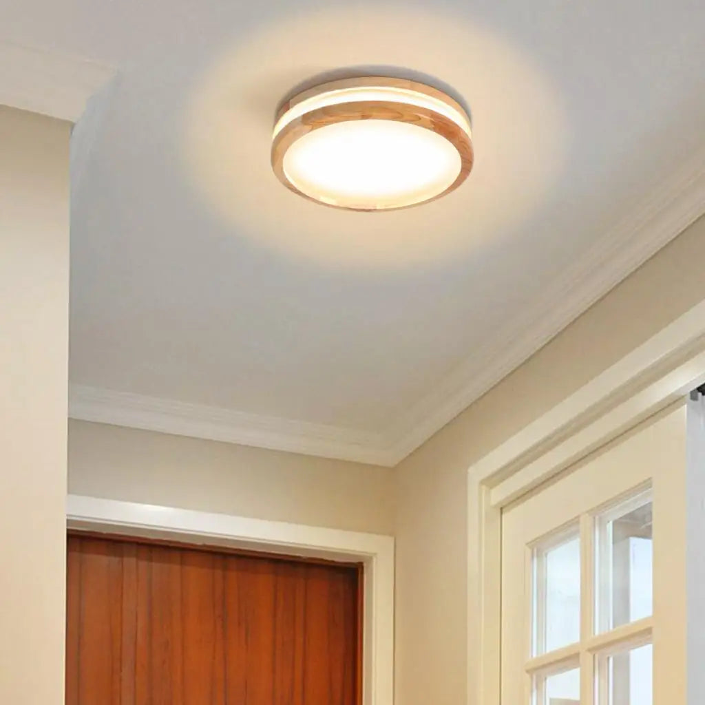 Plafonnier LED en bois - Nature