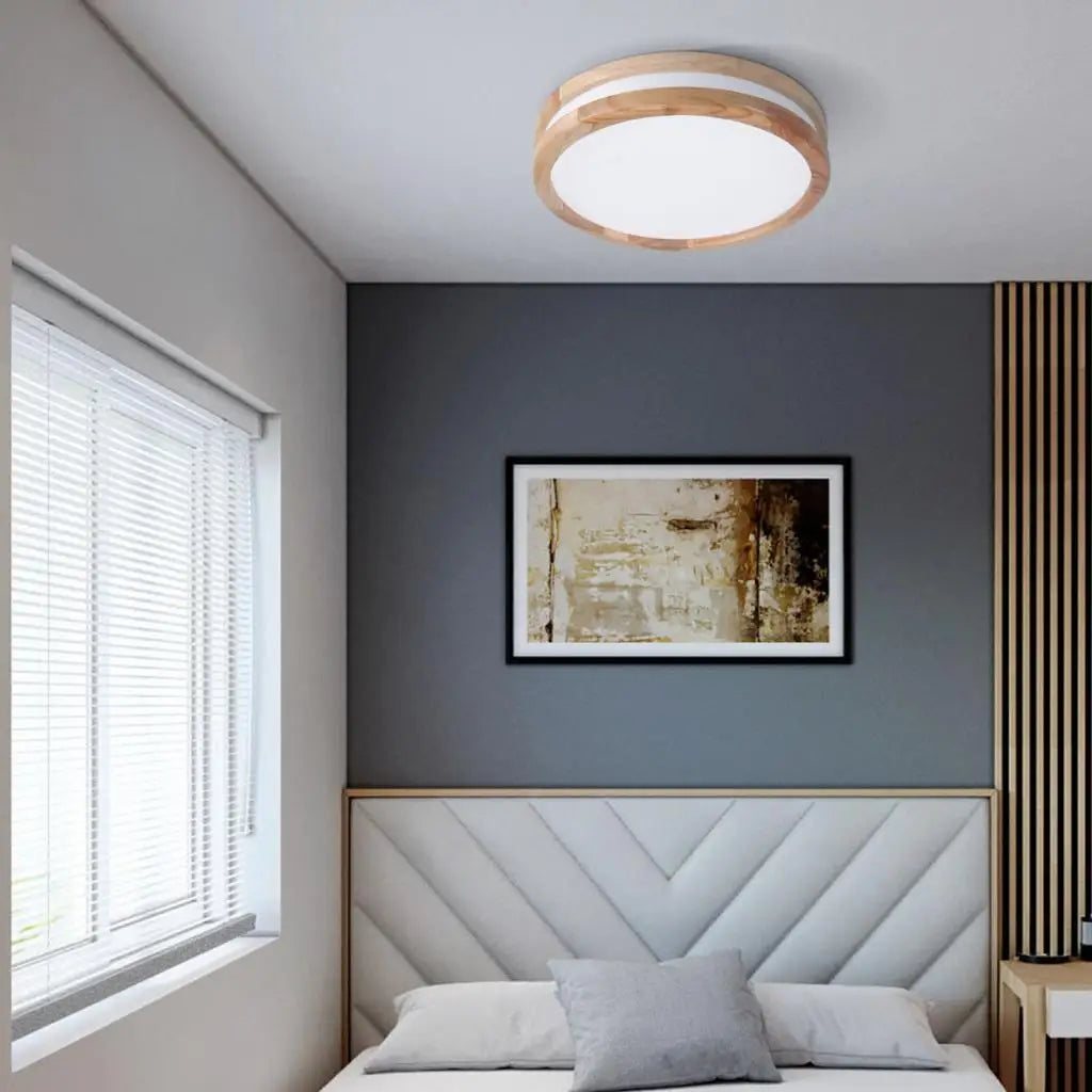 Plafonnier LED en bois - Nature