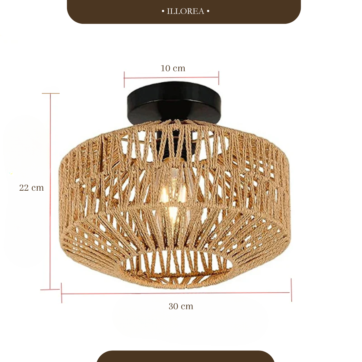 Luminaire plafonnier osier - Serenity