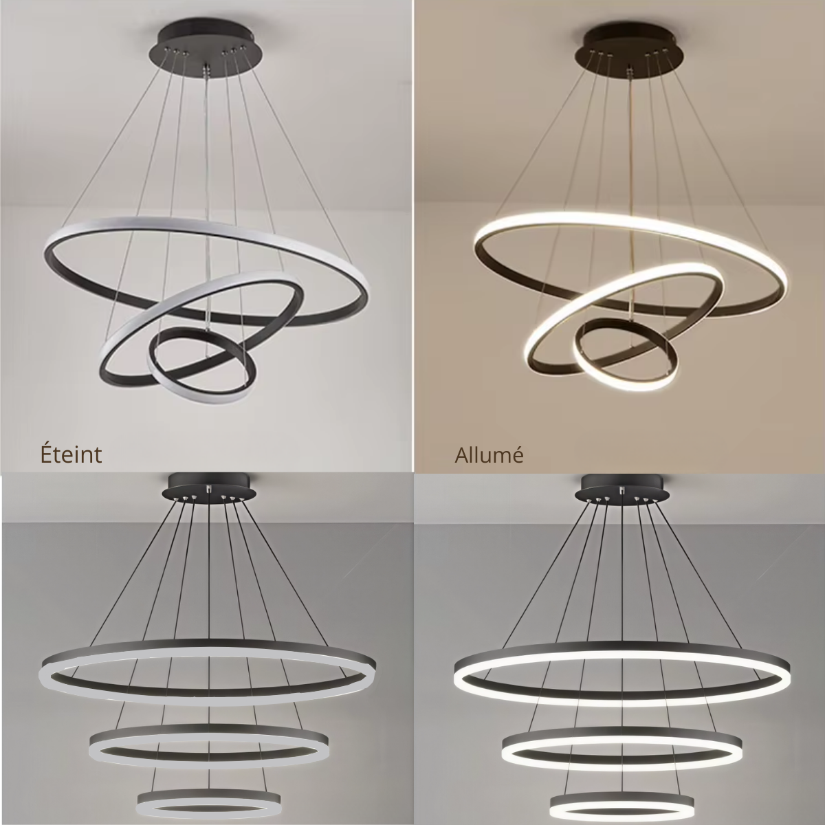 Lustre 3 cercles - Celestial