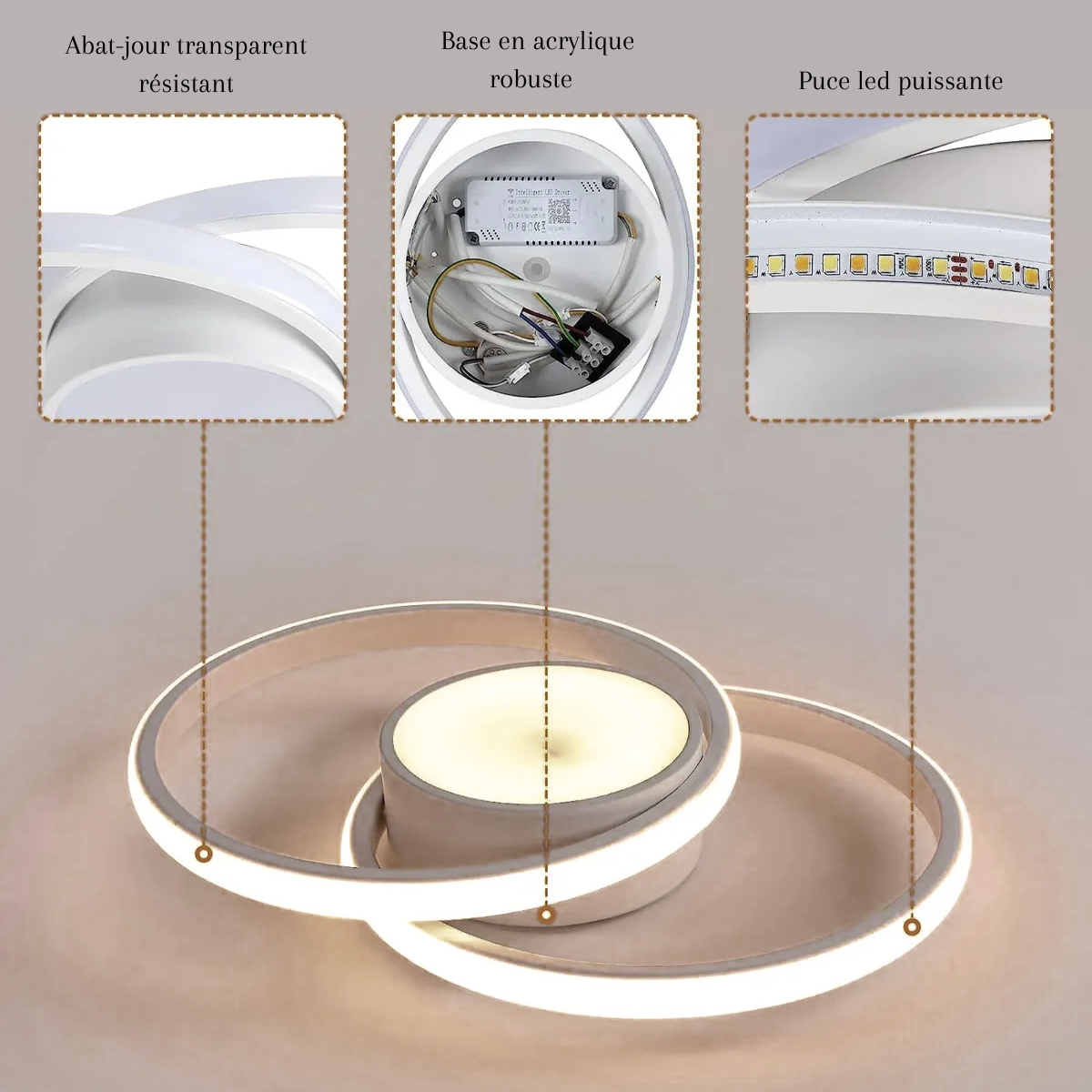 Plafonnier blanc moderne - Ivory