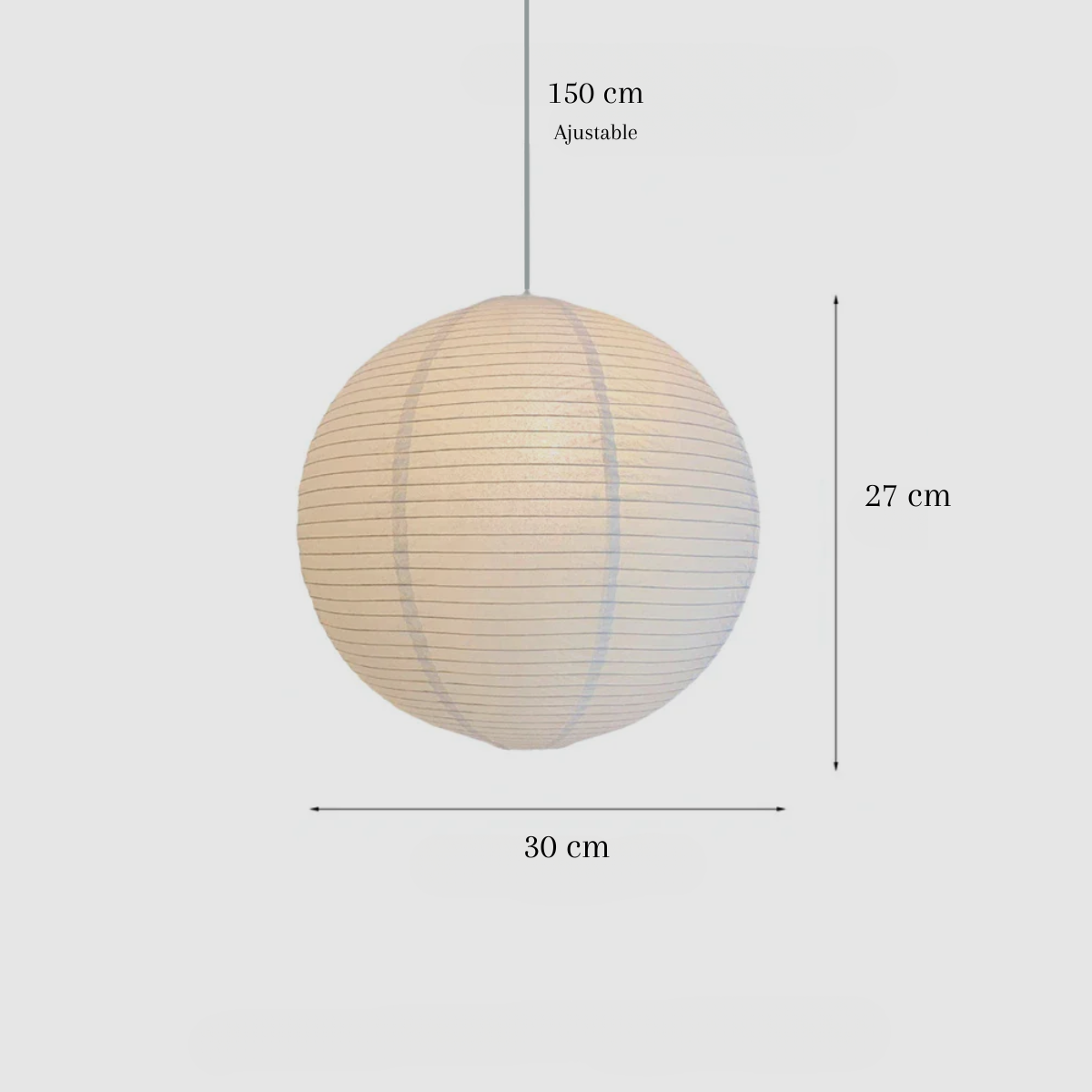 Plafonnier boule papier - Globe