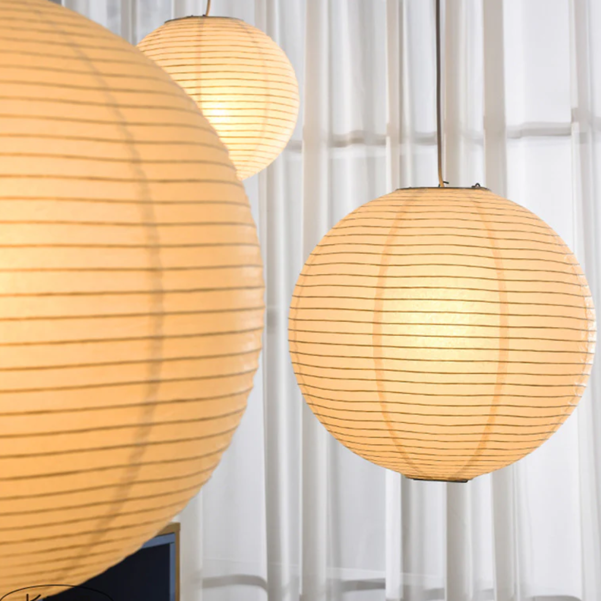 Plafonnier boule papier - Globe