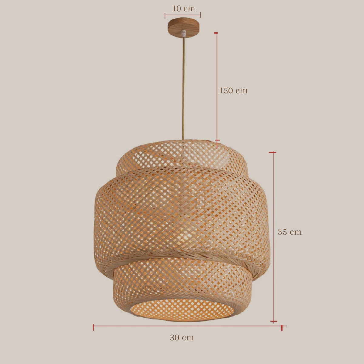 Plafonnier en bambou - Serenia