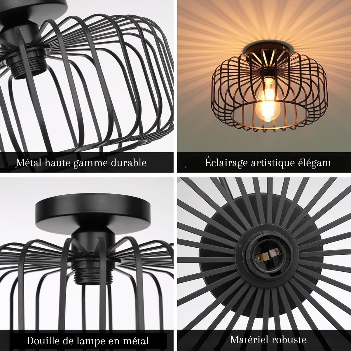 Plafonnier industriel cage - Obscurea