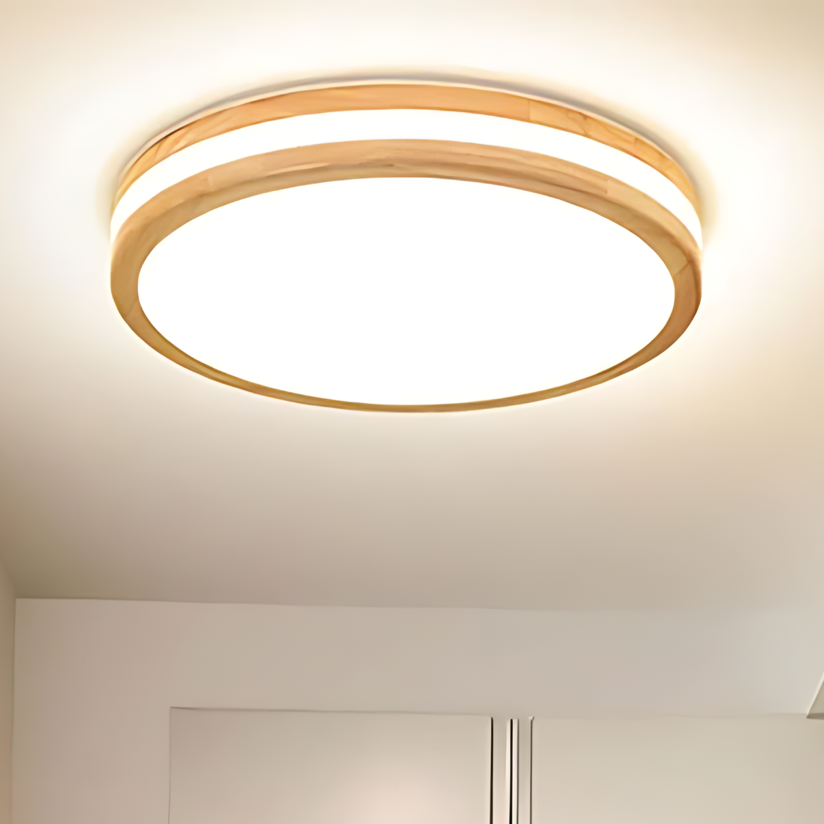 Plafonnier LED en bois - Nature