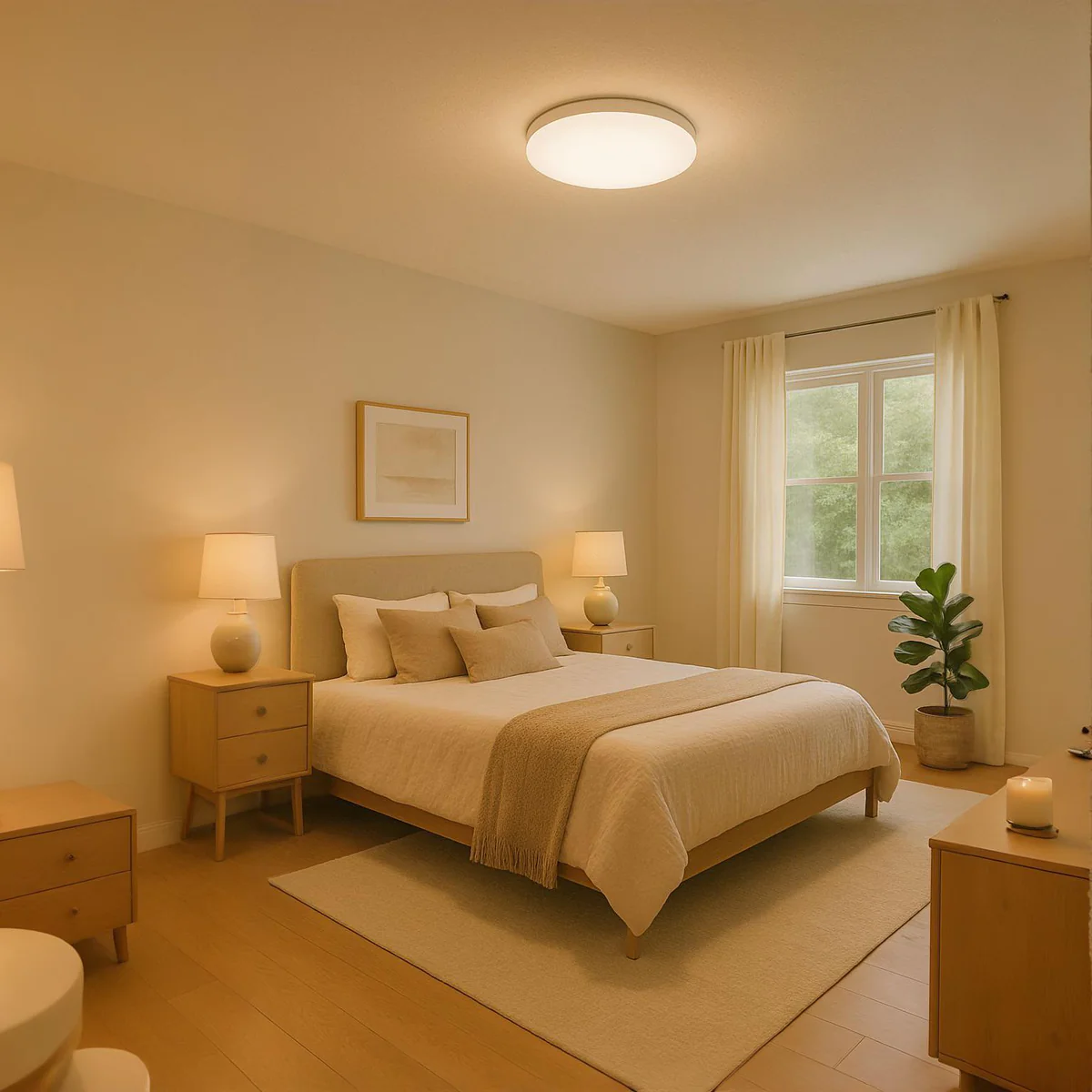 Plafonnier led rond blanc - Zenith