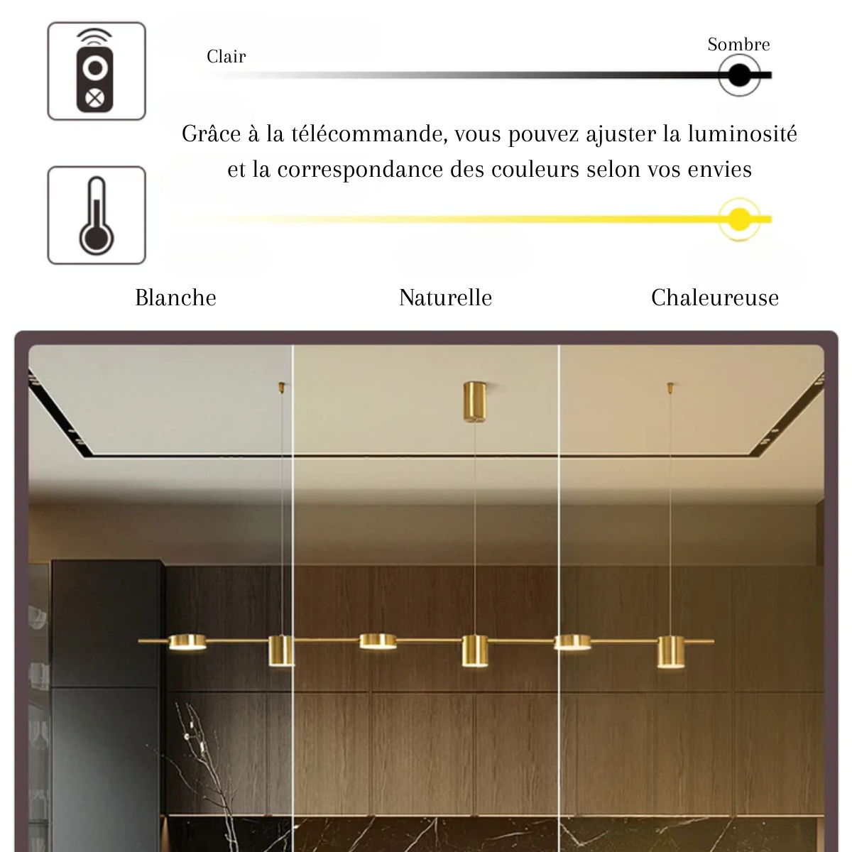 Plafonnier led suspendu - Lumiscope