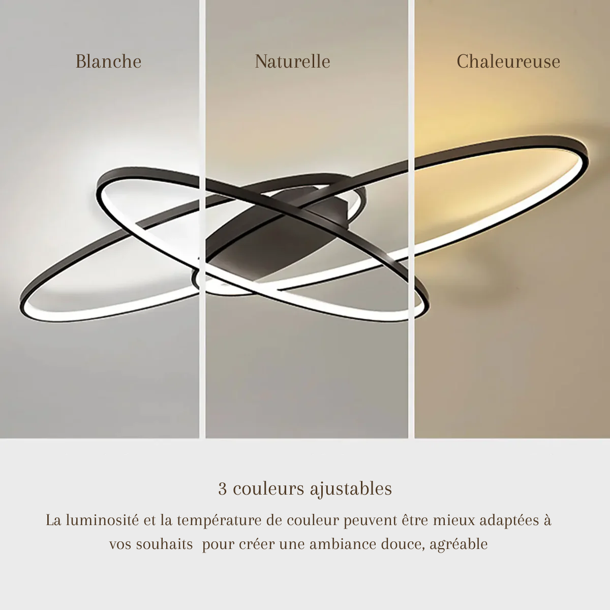 Plafonnier luminaire salon design - Ellipse