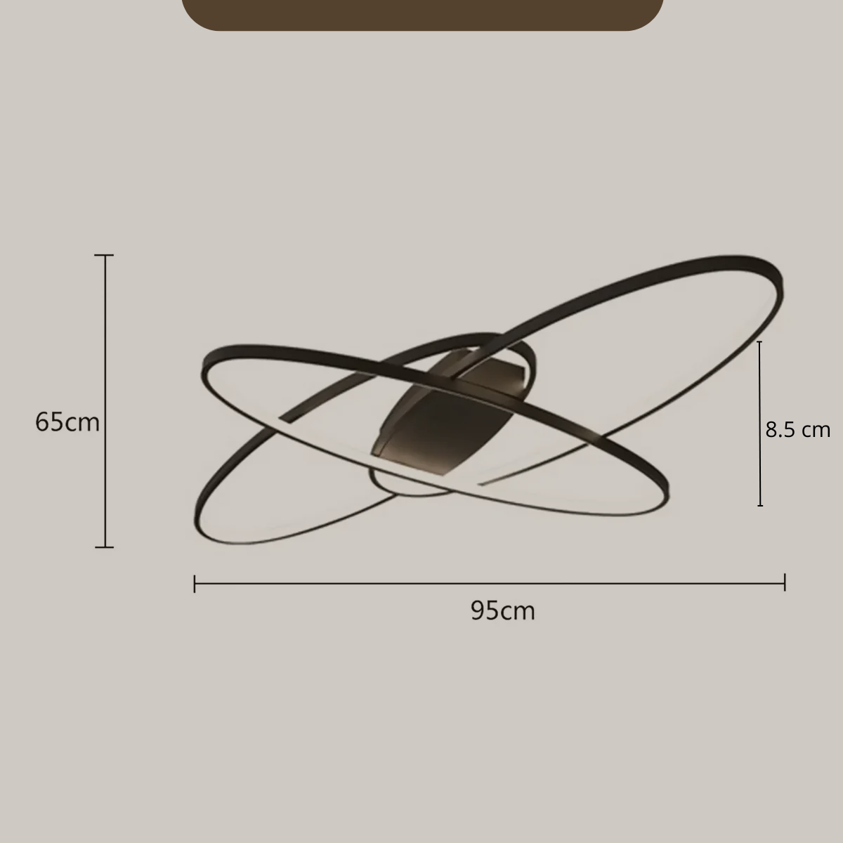 Plafonnier luminaire salon design - Ellipse