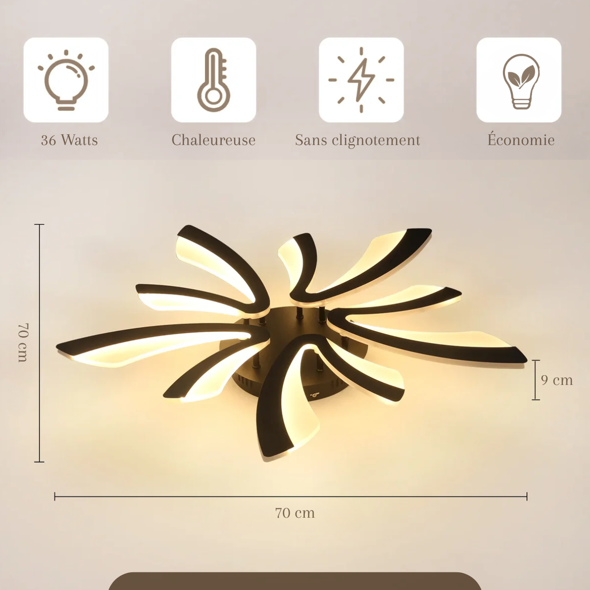 Luminaire LED plafonnier design - Eclipse