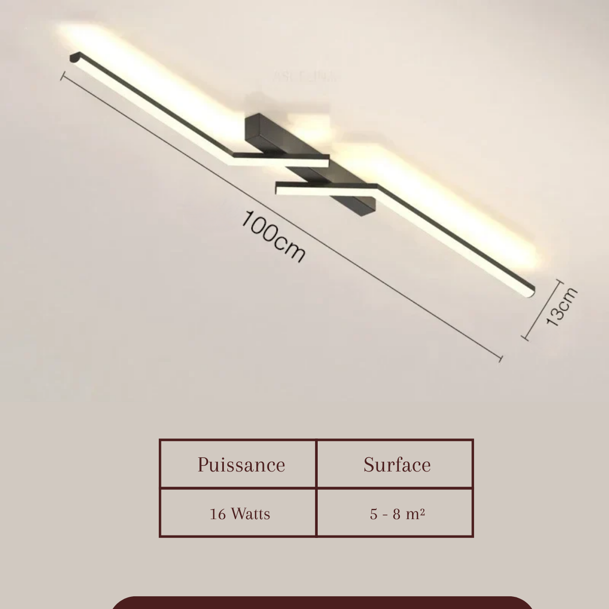 Plafonnier pour couloir étroit - Dusk