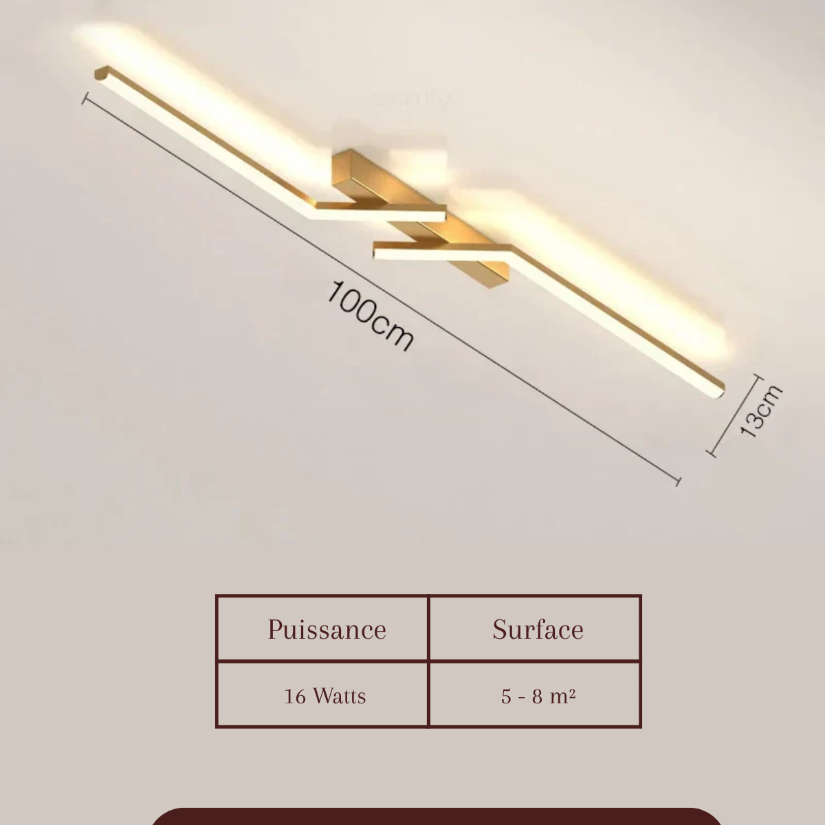 Plafonnier pour couloir étroit - Dusk