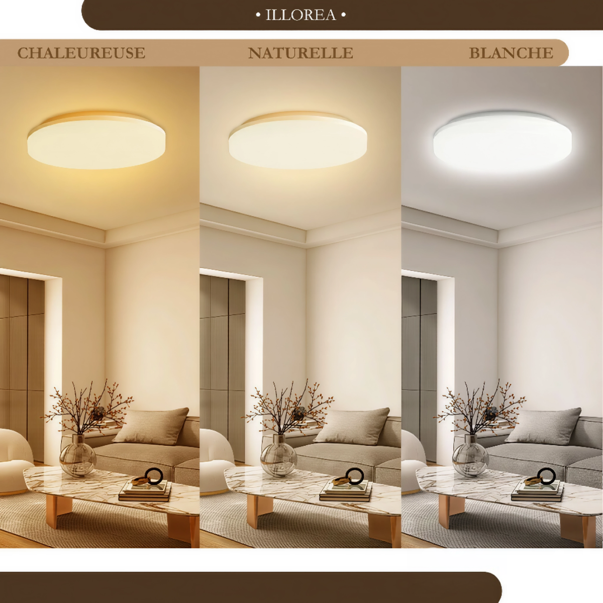 Plafonnier led rond blanc - Zenith