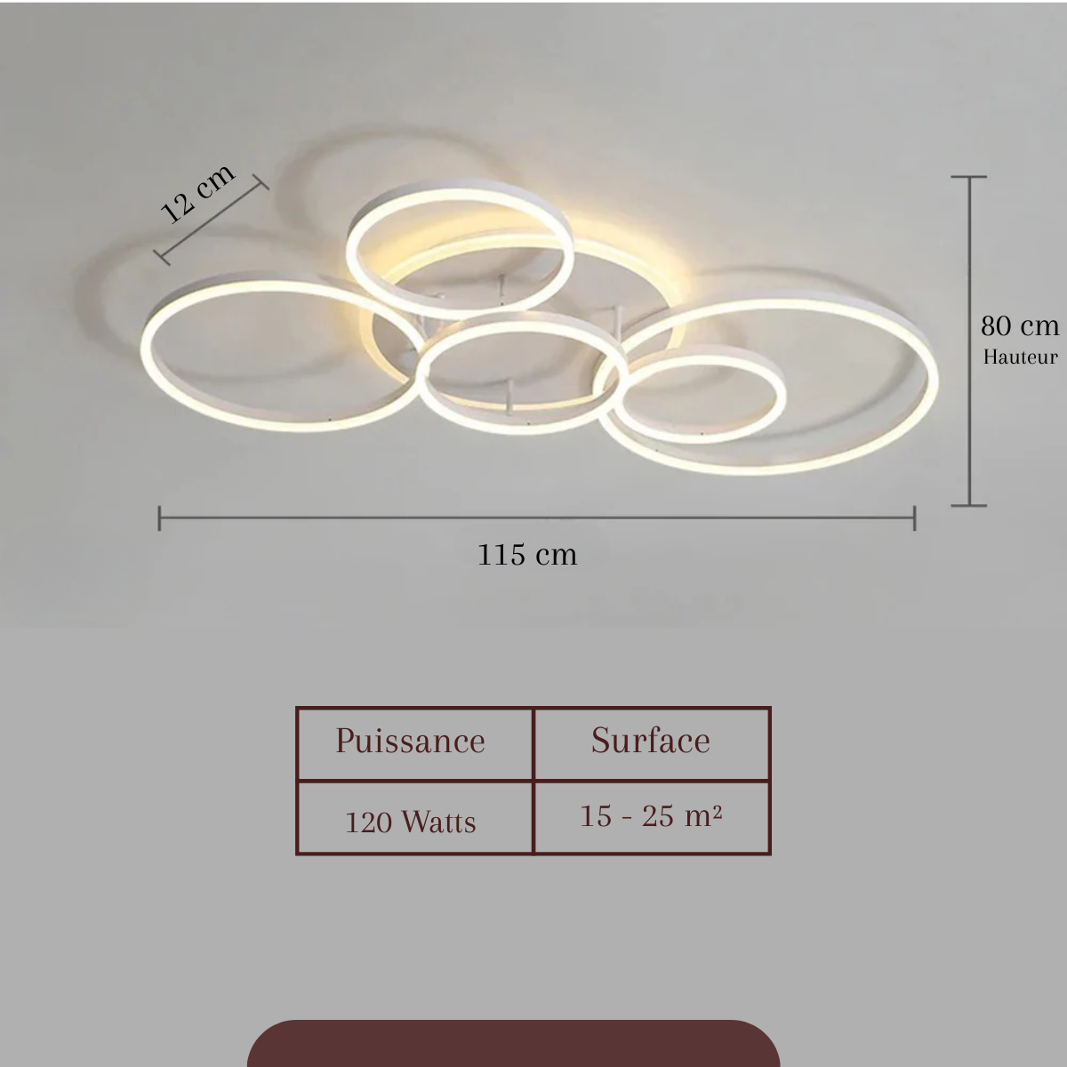 Plafonnier salon moderne LED - Polaris