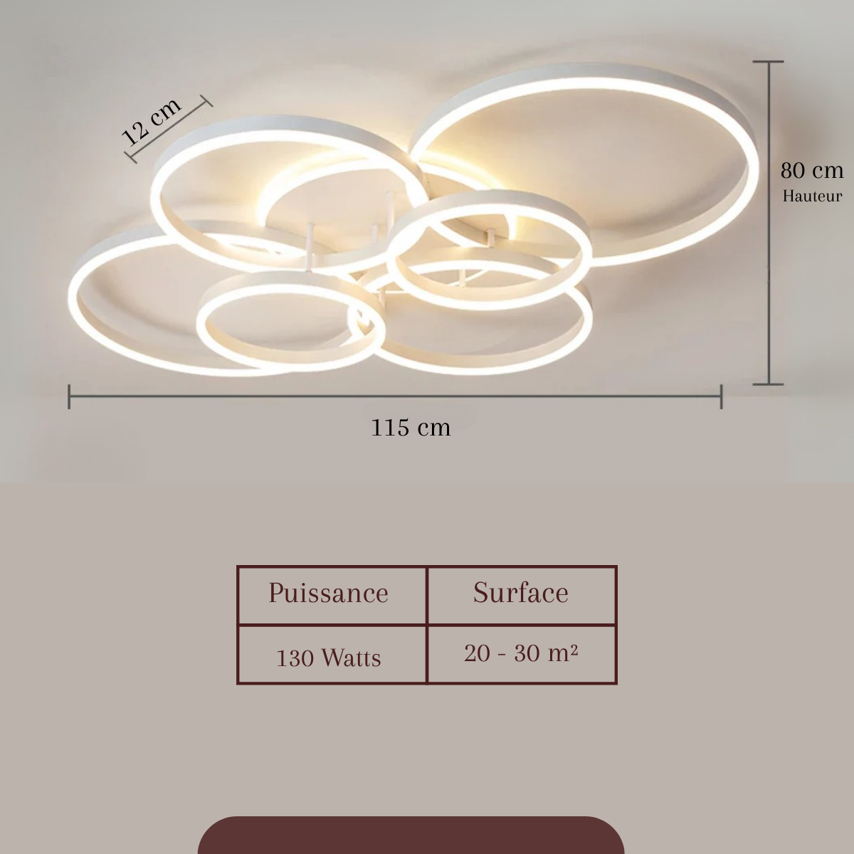 Plafonnier salon moderne LED - Polaris