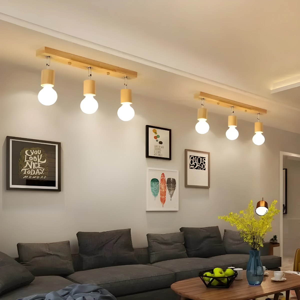 Plafonnier spot en bois - Sylvara