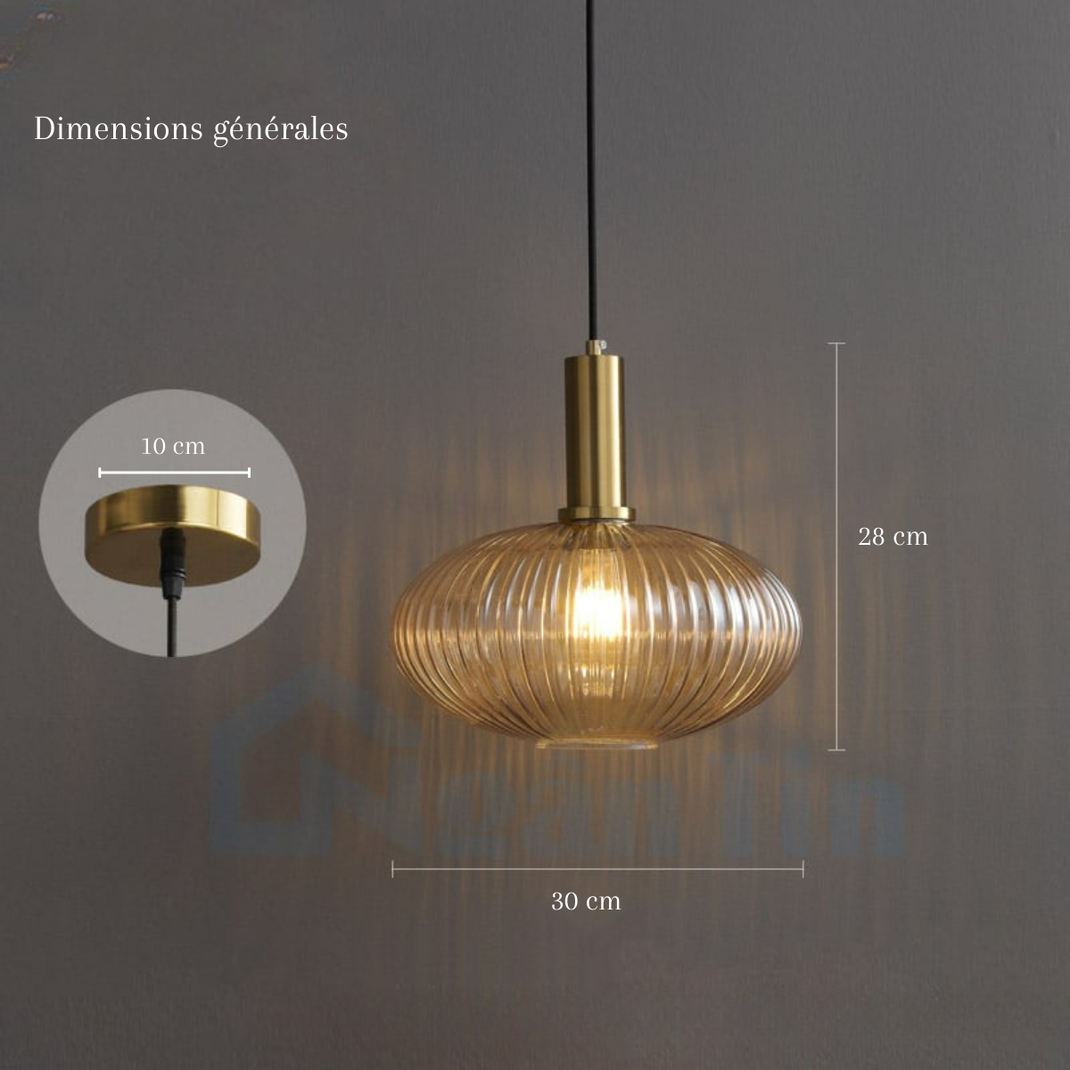 Plafonnier verre vintage - Ethereal