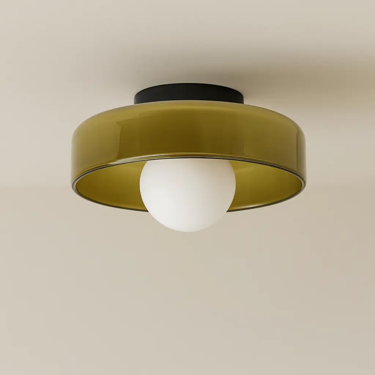 Plafonnier disque verre - Solenne